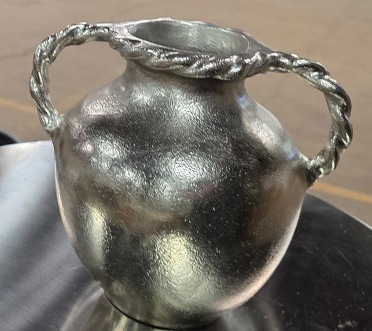Handled vase silver - AS IS - SOME MINOR COSMETIC FLAWS