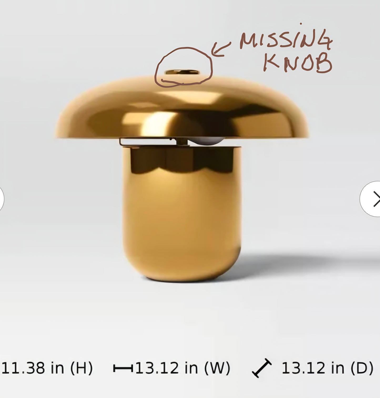 Touch Sensor Table Lamp Brass - Threshold™ AS-IS