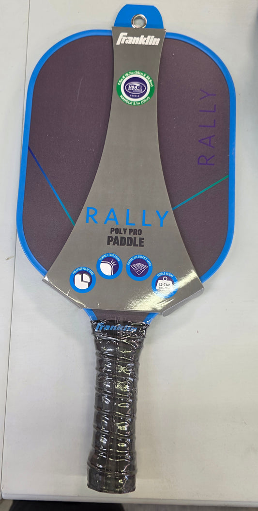 Franklin Sports 15.7'' Rally Traditional Pickleball Paddle - Blue/Green: Polypropylene Core