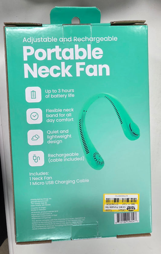 GEMS Portable Neck Fan - Green
