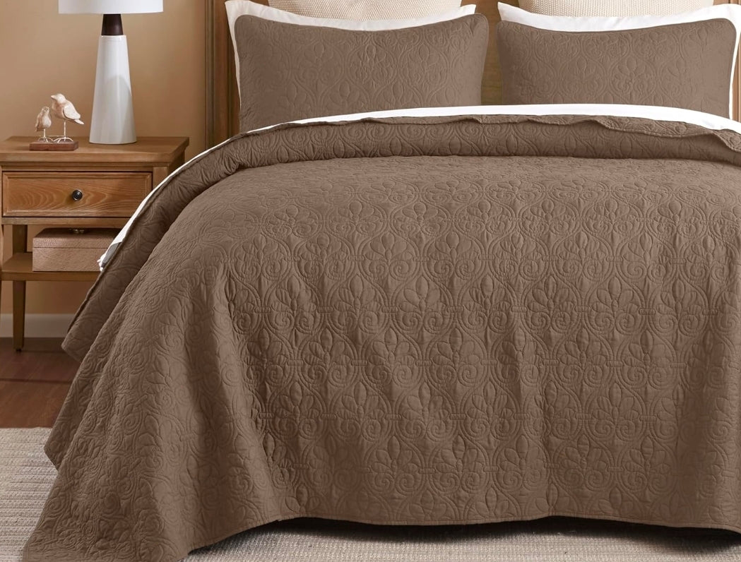 Madison Park Bedspread Set King Mocha