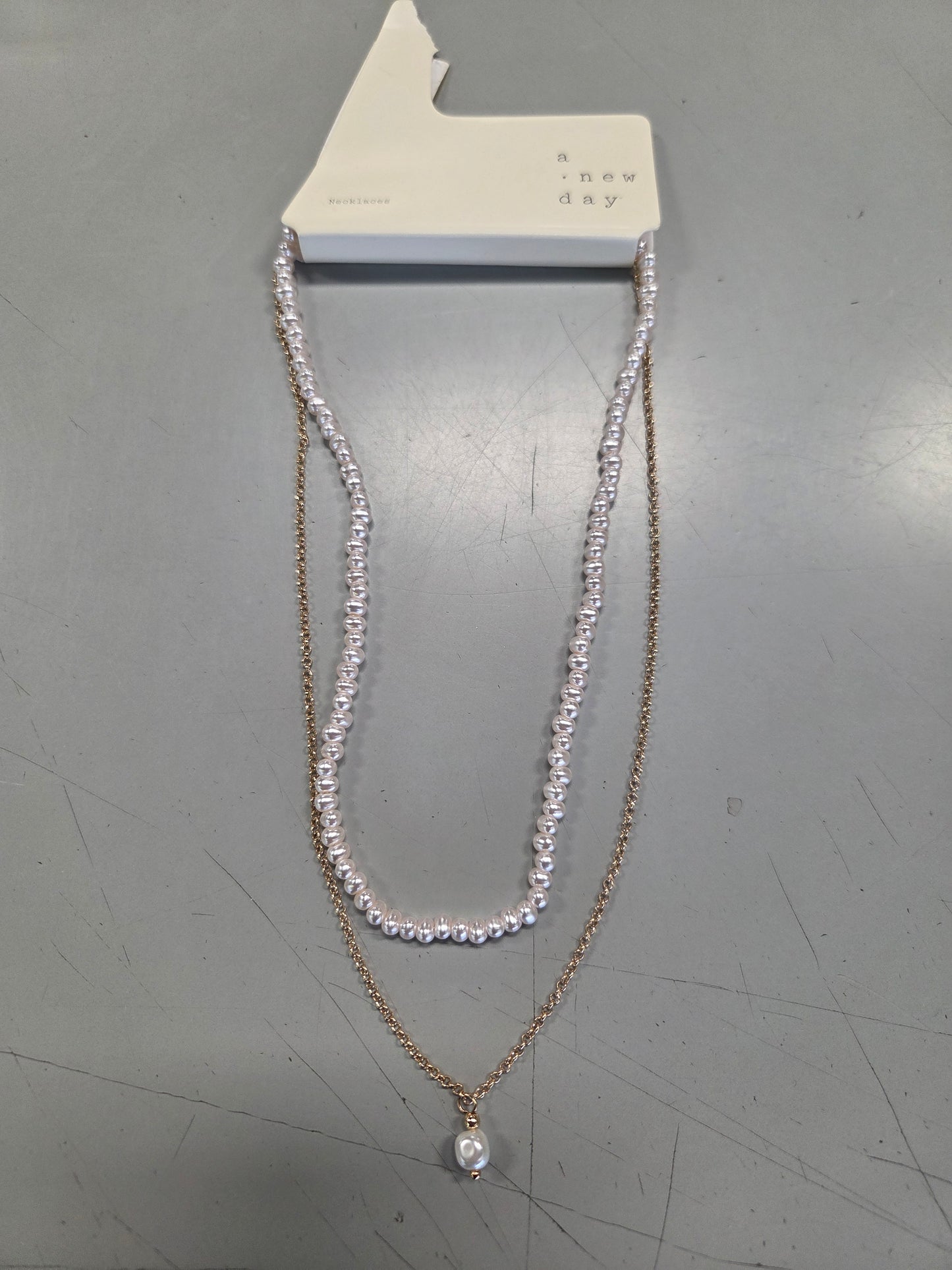 Pearl pendant necklace 2pc