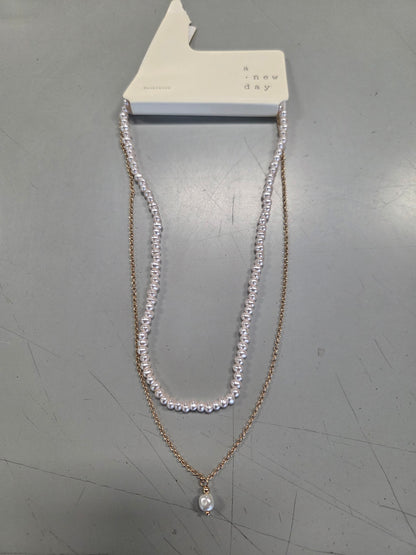 Pearl pendant necklace 2pc