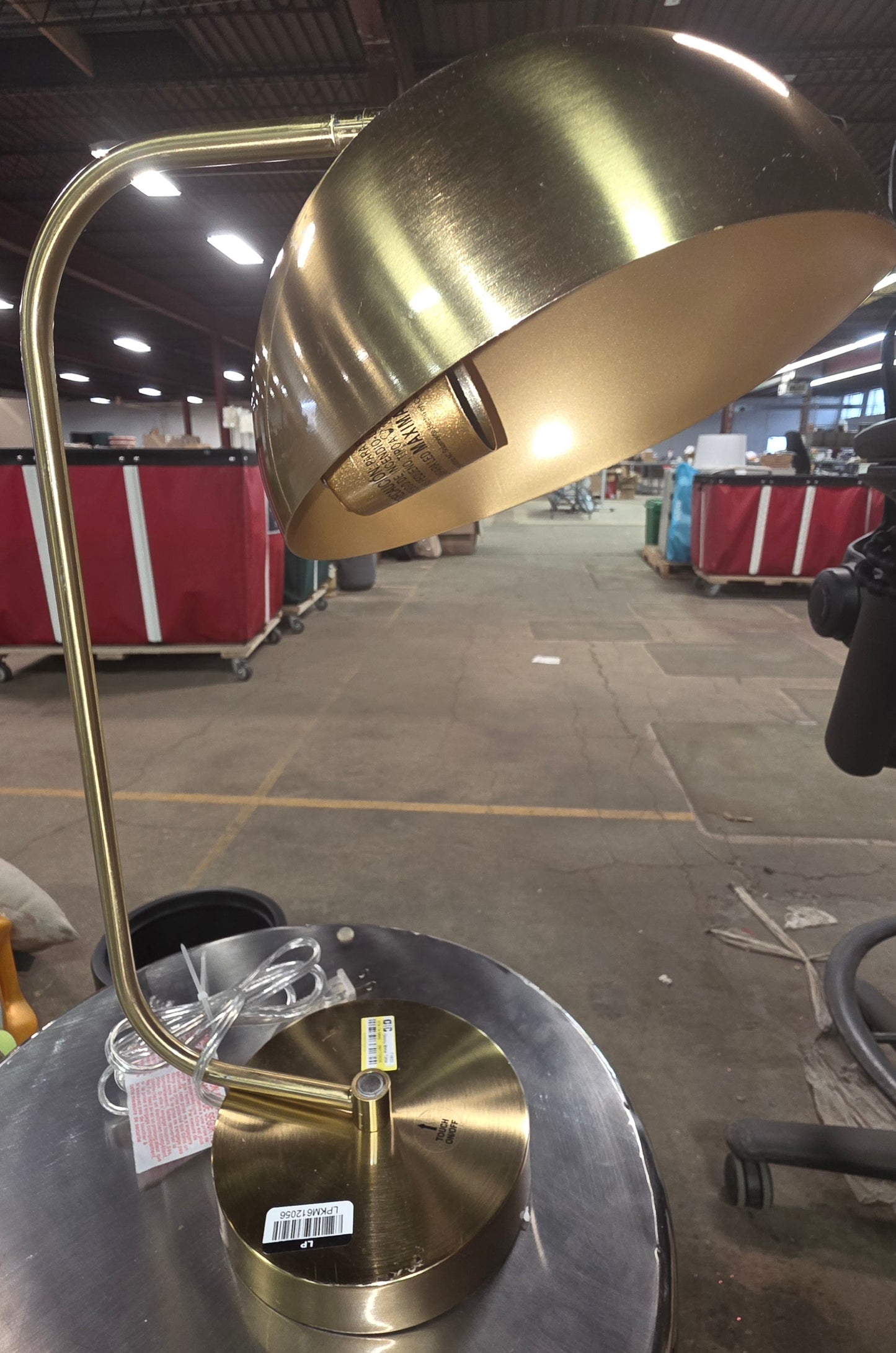 Glossy Metal Table Lamp Brass - Room Essentials™ AS-IS
