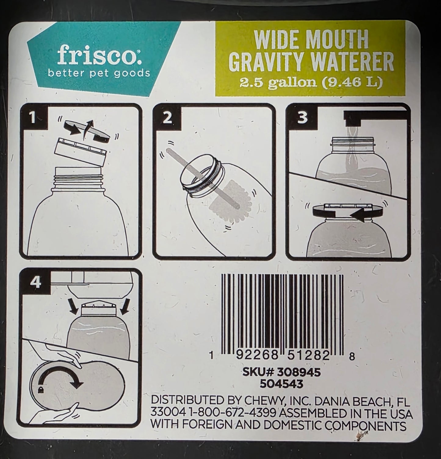PetMate Frisco Wide Mouth Gravity Waterer, 2.5-gal
