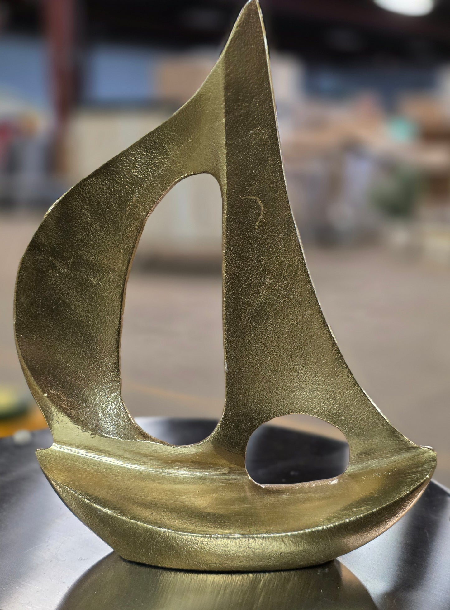 Metal Sail Boat Sculpture - Threshold™