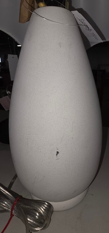 Wavy Shade Collection with Ceramic Base Table Lamp White