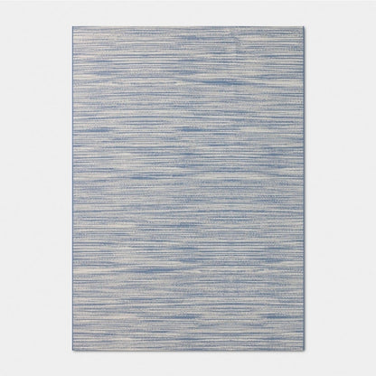 5'x7' Melange Rectangular Woven Outdoor Area Rug Blue
