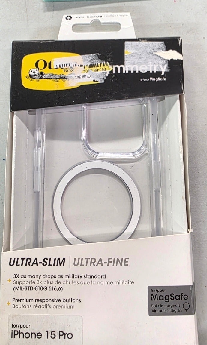 OtterBox Pro Symmetry Series Clear Case with MagSafe - Clear - For iPhone 15 Pro