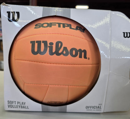 Wilson Soft Play Volleyball - Orange: Regulation Size, EVA Shell & Fill, 8.2" Diameter, Sports Ball
