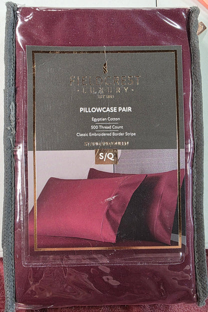 Fieldcrest Luxury 500-Thread Count Egyptian Cotton 2-Pack Pillowcases