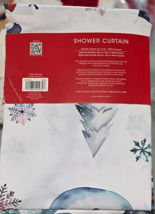 Avanti Winter Snowmen Shower Curtain 72" x 72"