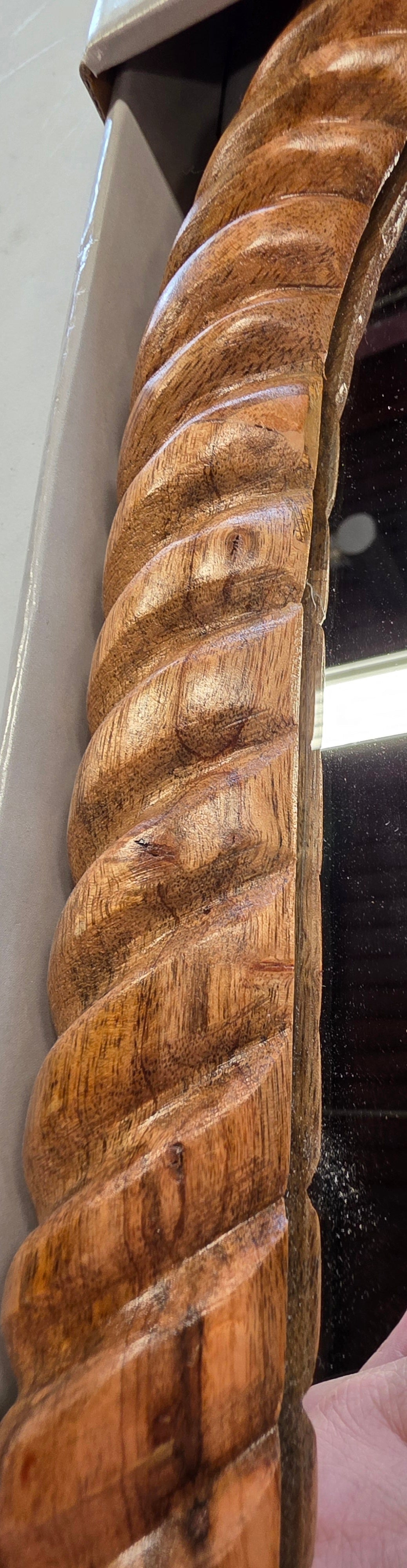 14" x 16" Wood Textured Mirror Studio McGee