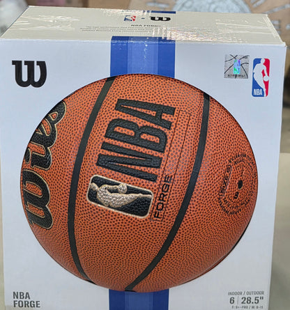 Wilson NBA Forge S6 Basketball - Brown: Size 6, Indoor Outdoor Use
