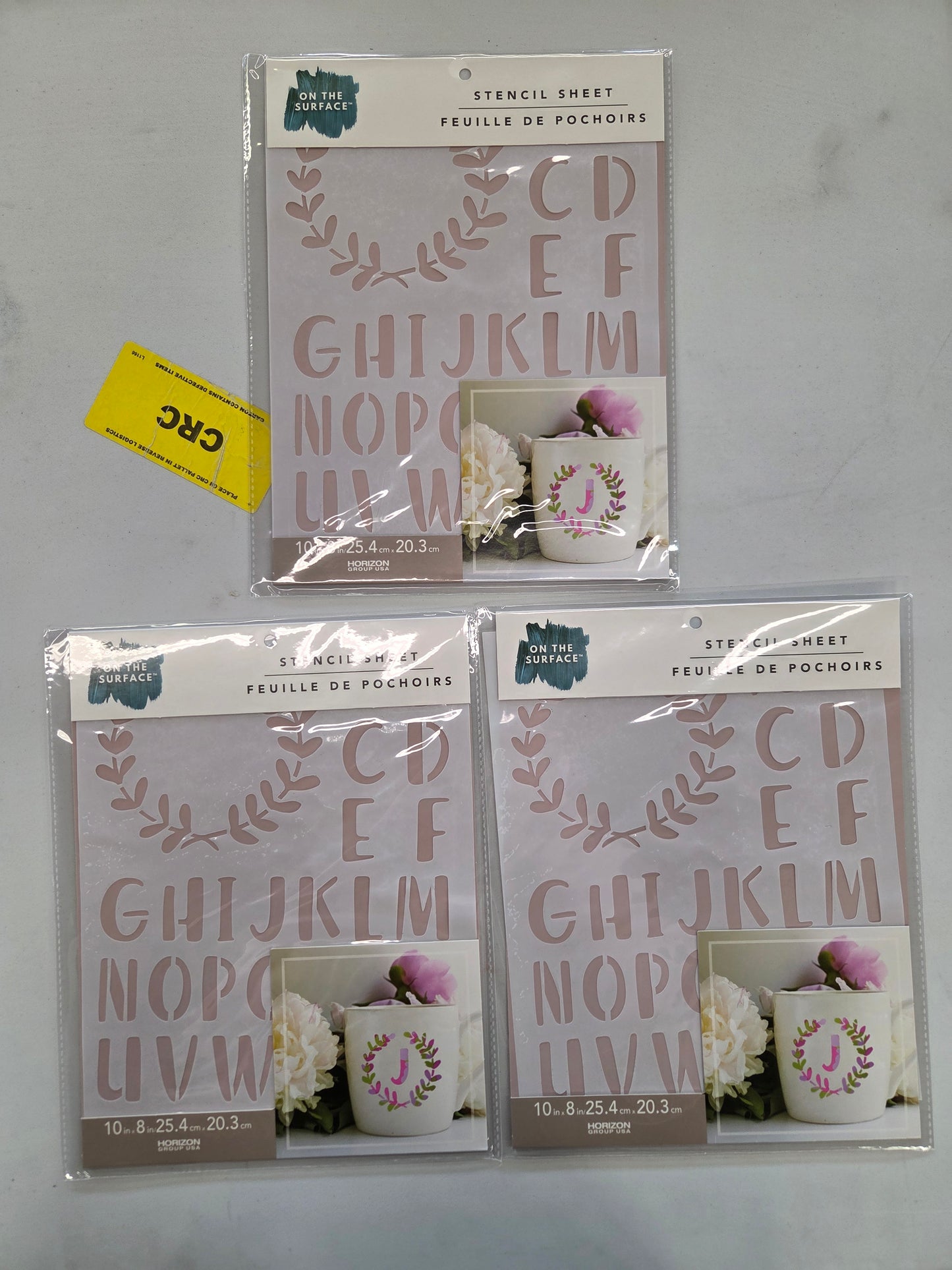 On the surface stencil sheet - 3pk
