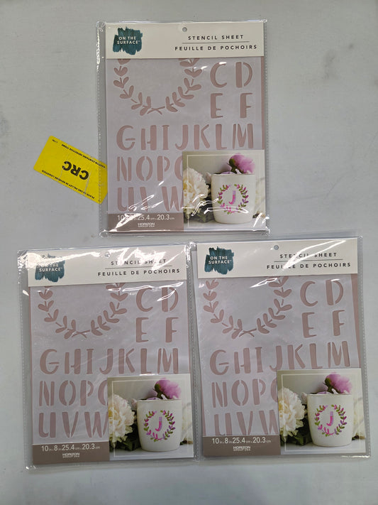 On the surface stencil sheet - 3pk