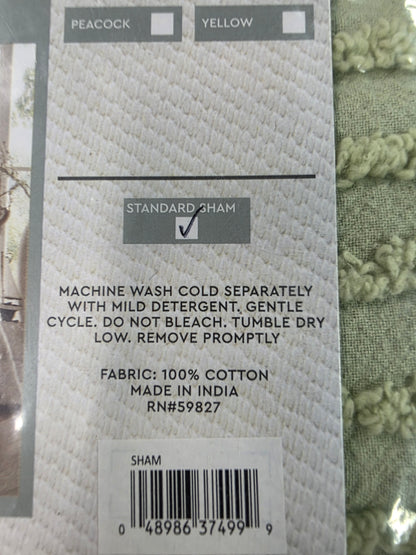 Chenille Sham Sage 1pc