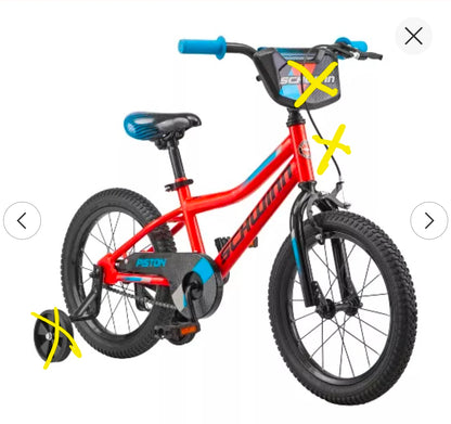 Schwinn Piston 16" Kids' Bike - Black/Blue/Red AS-IS PICKUP ONLY