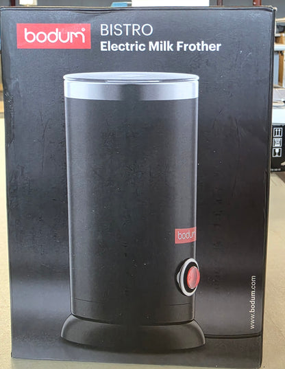Bodum Bistro Electric Milk Frother Black: Stainless Steel