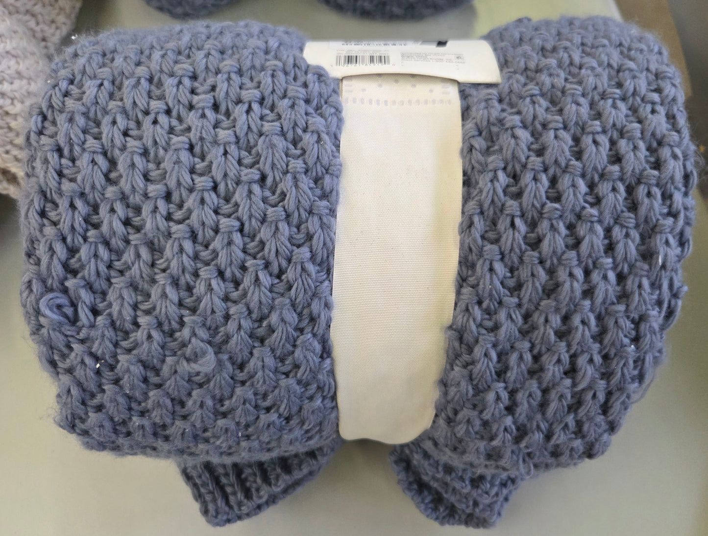 Oversized throw blanket 50in x 70in - AS IS - SOME KNOTS ARE LOOSE