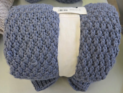 Oversized throw blanket 50in x 70in - AS IS - SOME KNOTS ARE LOOSE