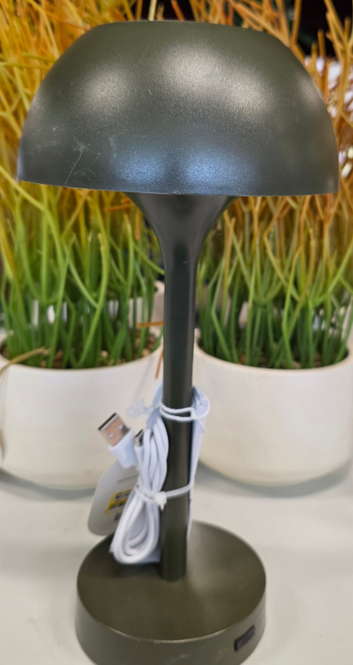 Solar and Rechargeable USB LED Outdoor Table Lamp Green - Threshold™