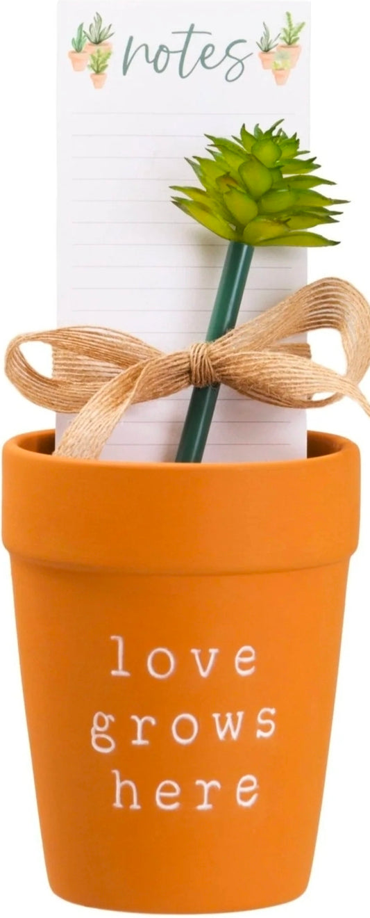 Love Grows Here Planter Notepad & Pen Set