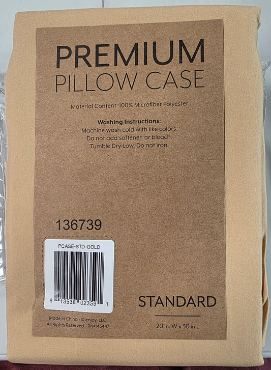 Premium Pillowcase Standard 2 pcs Gold