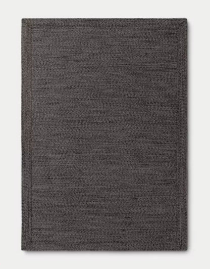 5'x7' Natural Woven Rectangular Braided Outdoor Area Rug Heathered Charcoal - Threshold™ PICKUP ONLY
