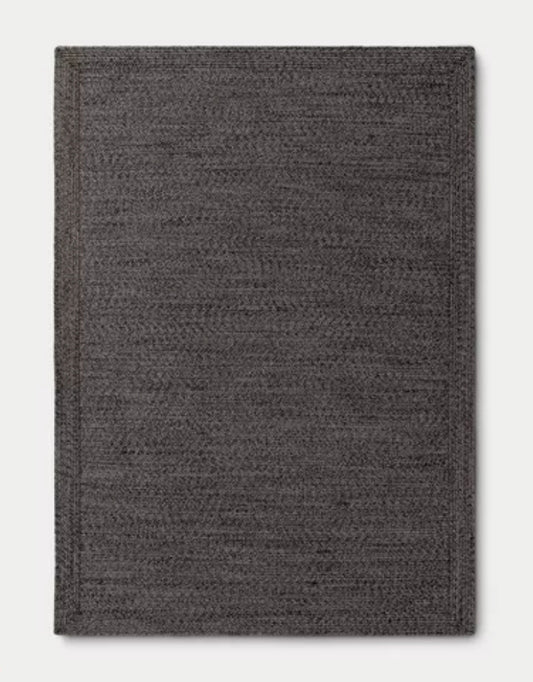 5'x7' Natural Woven Rectangular Braided Outdoor Area Rug Heathered Charcoal - Threshold™ PICKUP ONLY