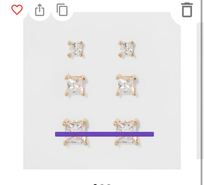 Earring set - 2 pairs