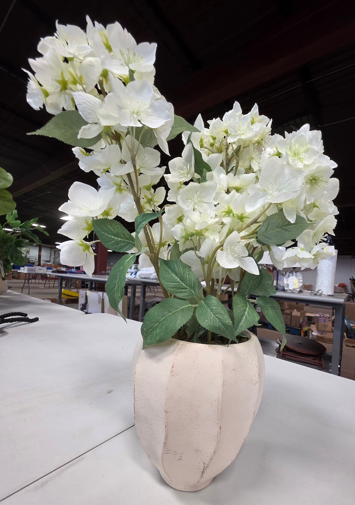 Faux Hydrangea Arrangement 18" Studio McGee AS-IS