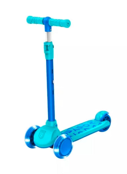 Jetson Gem Learn & Grow Kick 3-Wheel Kick Scooter - Blue/Green: Adjustable Handlebar, LED Lights