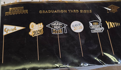 Graduation Yard Signs 6 pc Set - Class of 2026