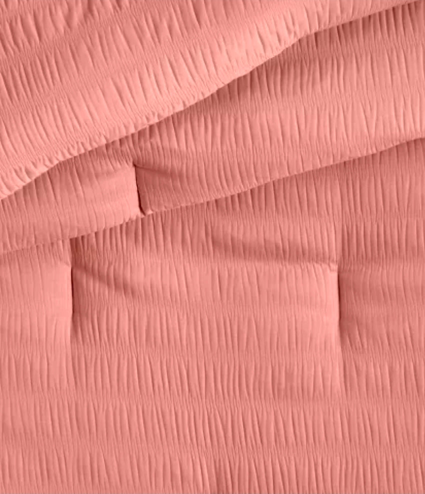 Full/Queen Seersucker Kids' Comforter Set Rose Pink - Pillowfort™: Microfiber Bedding, OEKO-TEX Certified, 3-Piece