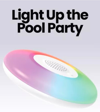 GEMS Light Up LED Portable Pool Speaker - White