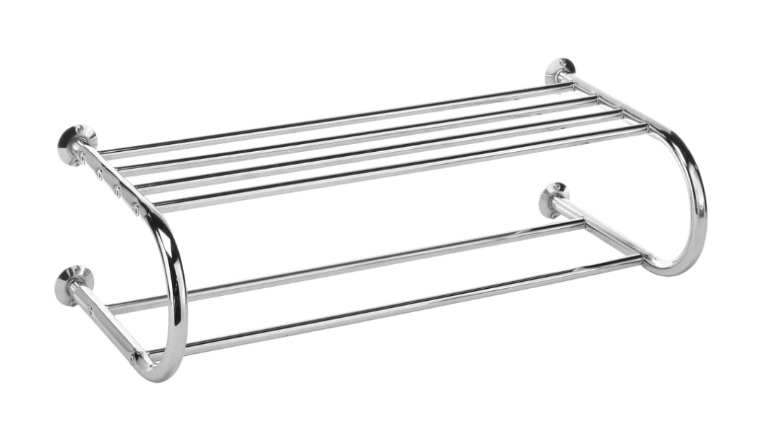 Whitmor Wall Mount Shelf and Towel Rack - Chrome