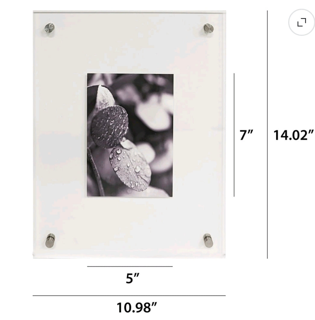 Clear Acrylic Float Wall Photo Frame 11" x 14"