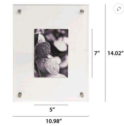 Clear Acrylic Float Wall Photo Frame 11" x 14"