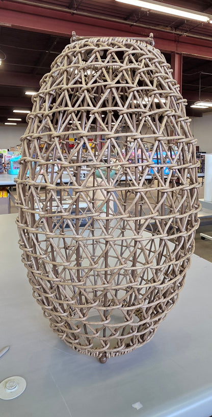 AS-IS Open Weave Large Outdoor Lantern 19.5" Tall