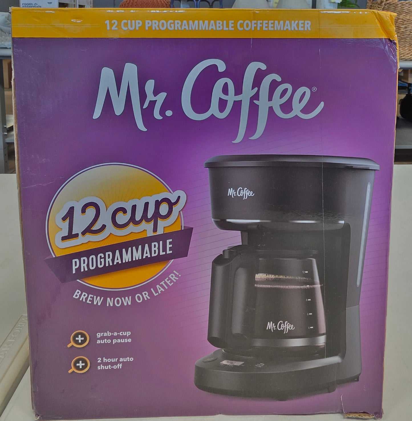 Mr. Coffee 12-Cup Programmable Coffee Maker Black OPEN BOX PICKUP ONLY