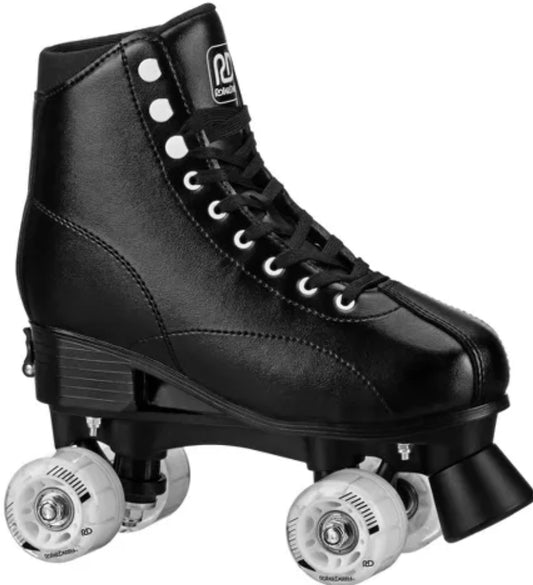 Roller Derby Youth Adjustable Roller Skates - Black 3-6: Lace-Up, Padded Boot Shaft