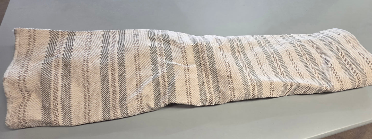 5'x7' Pieced Striped Outdoor Patio Woven Area Rug Tan - Threshold™ designed with Studio McGee PICKUP ONLY