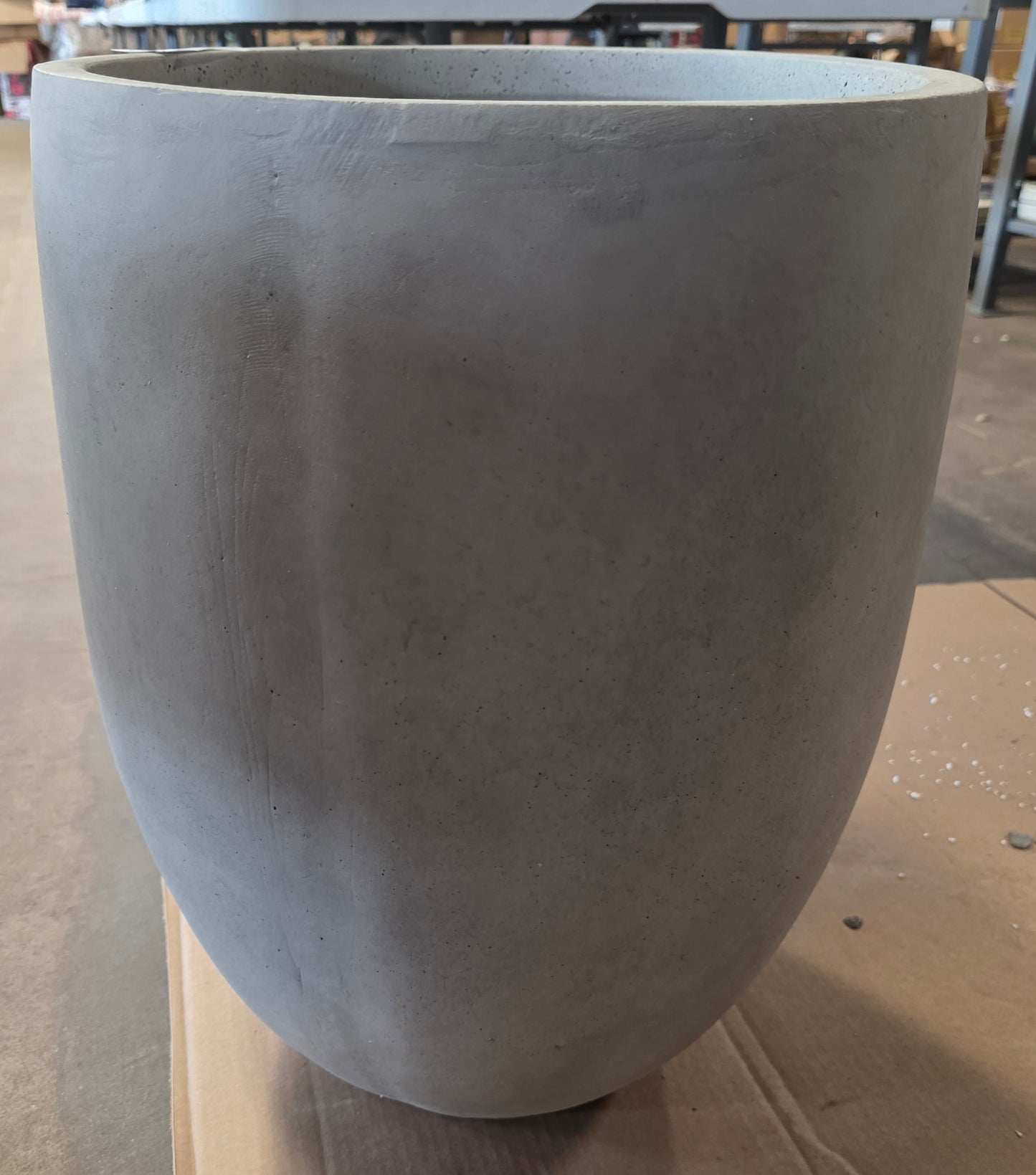 Concrete Outdoor Planter Pot Cement Gray 17"x17"x21.7 AS-IS PICKUP ONLY